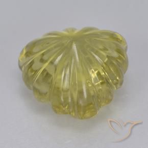 Quartz Jaune doré léger naturelle Trillion, 5.68 ct, Transparent
