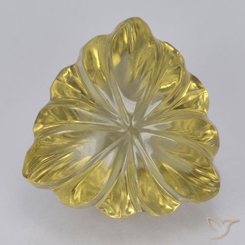 5.97ct Naturel Jaune moyen-léger Quartz, Trillion, Transparent