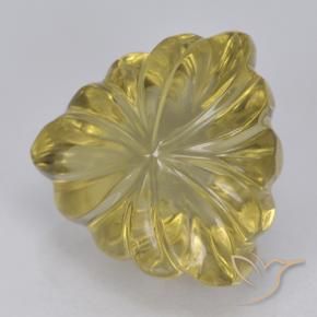 Quartz Jaune moyen-léger naturelle Trillion, 5.97 ct, Transparent