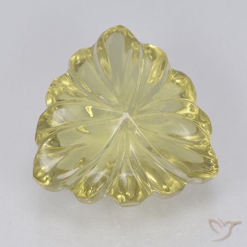 5.65ct Naturel Jaune moyen-léger Quartz, Trillion, Transparent