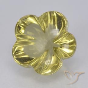 Quartz Jaune moyen-léger naturelle Taille Fleur, 4.47 ct, Transparent