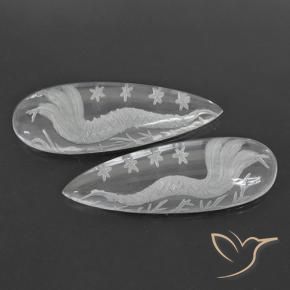 Shop natural 37.02ct Blanc clair Quartz gems, En forme de poire, from Brésil at GemSelect. In stock, global shipping!