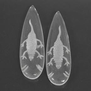 Achetez naturel 29.12ct Blanc clair Quartz gems, En forme de poire, En provenance Brésil chez GemSelect. En stock, livraison internationale!