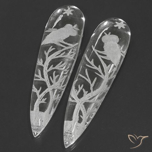 Achetez naturel 49,95ct blanc quartz gems, en forme de poire, en provenance brésil chez gemselect. en stock, livraison internationale!
