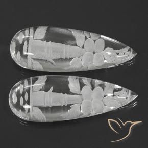 Shop natural 125.34ct Blanc clair Quartz gems, En forme de poire, from Brésil at GemSelect. In stock, global shipping!