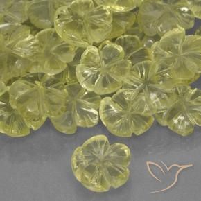 Quartz Jaune moyen naturelle Taille Fleur, 1.53 ct, Transparent