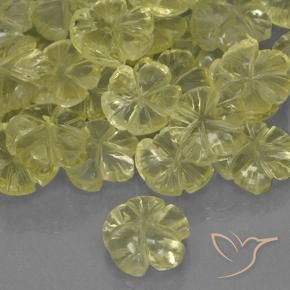 Quartz Jaune moyen naturelle Taille Fleur, 1.53 ct, Transparent