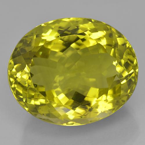 41.38ct Naturel Jaune verdâtre Quartz, ovale, IF