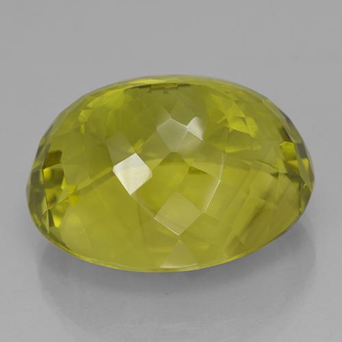 Quartz Jaune verdâtre naturelle ovale, 41.38 ct, IF
