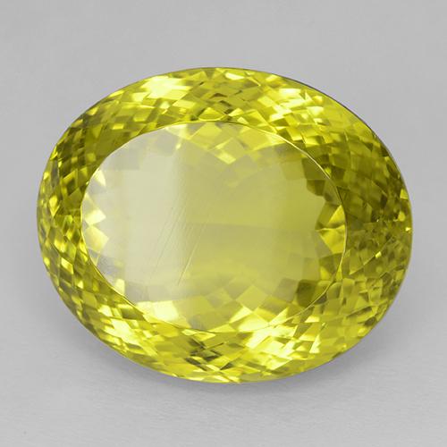 Quartz Bourdon jaune naturelle ovale, 54.44 ct, IF