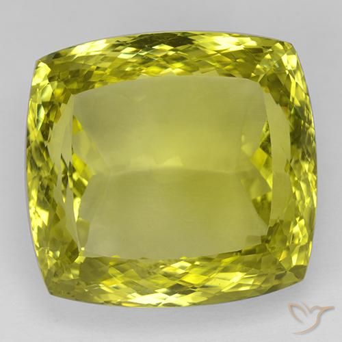 73.08ct Naturel Jaune maïs Quartz, Coussin, IF