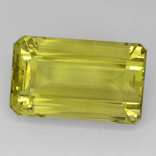 Quartz jaune naturelle taille émeraude, 85,92 ct, IF