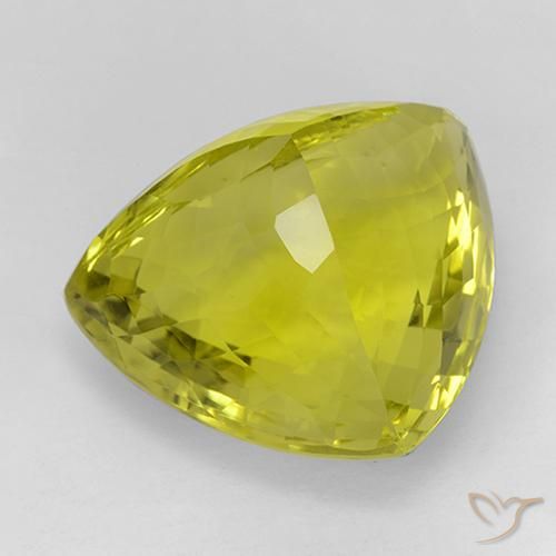 Quartz Jaune maïs naturelle Trillion, 55.15 ct, VVS