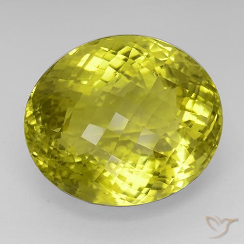 Quartz Jaune maïs naturelle ovale, 75.53 ct, IF