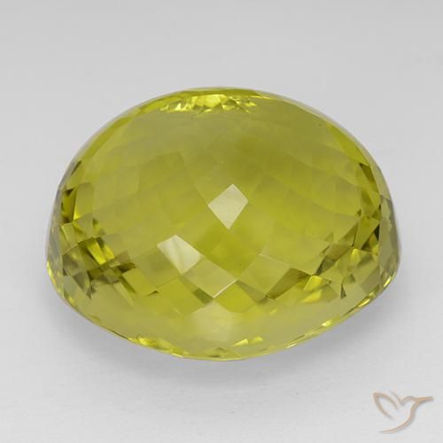 Quartz Jaune maïs naturelle ovale, 75.53 ct, IF