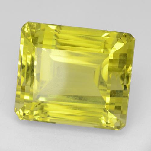 Quartz Citron naturelle Taille émeraude, 47.73 ct, IF