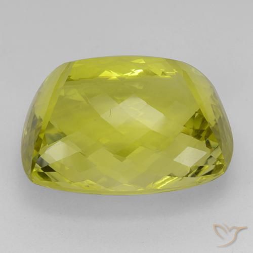 Quartz Jaune moyen naturelle Coussin, 62.08 ct, IF