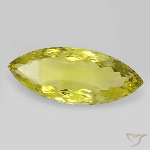 Quartz Jaune maïs naturelle Marquise, 57.97 ct, IF