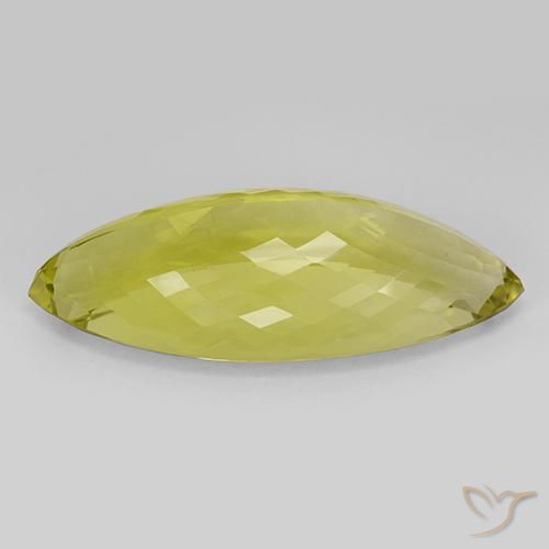 Quartz Jaune maïs naturelle Marquise, 57.97 ct, IF