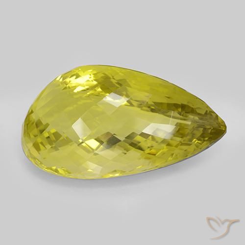 Quartz Jaune moyen naturelle En forme de poire, 119.64 ct, IF