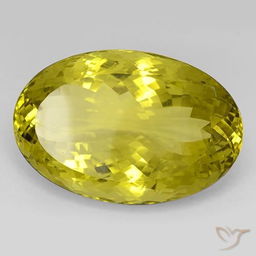Quartz Jaune ananas naturelle ovale, 101.00 ct, IF