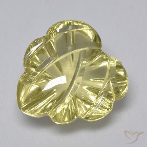 Quartz Jaune verdâtre naturelle Fantaisie, 4.94 ct, Transparent
