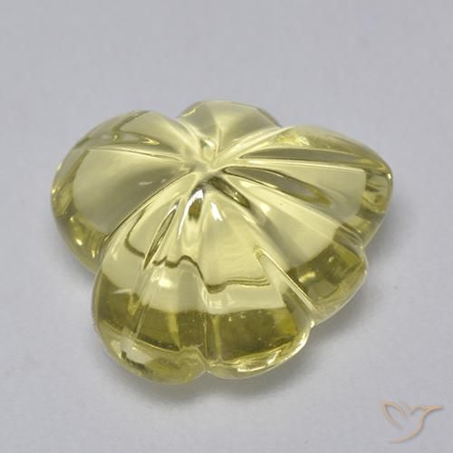 Quartz Jaune verdâtre naturelle Fantaisie, 4.94 ct, Transparent