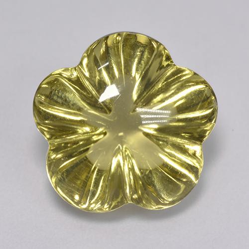 Quartz Jaune terreux naturelle Taille Fleur, 7.96 ct, Transparent