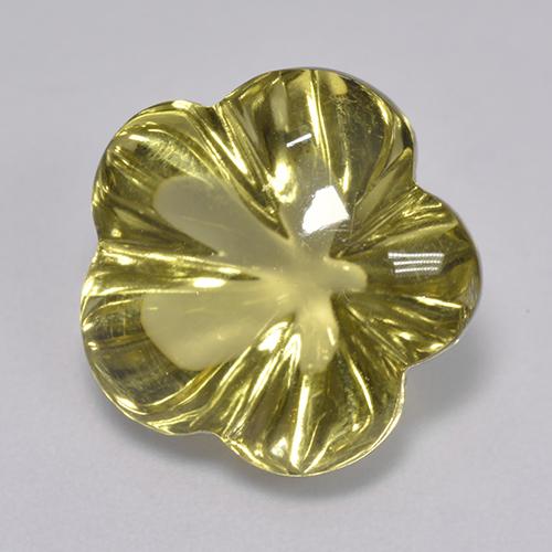 Quartz Jaune terreux naturelle Taille Fleur, 7.96 ct, Transparent