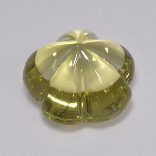 Quartz Jaune terreux naturelle Taille Fleur, 7.96 ct, Transparent