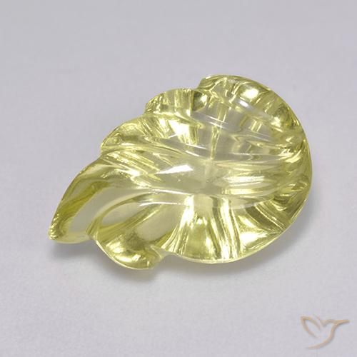 Quartz Jaune ananas léger naturelle Fantaisie, 5.09 ct, Transparent