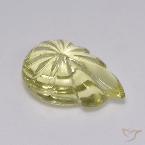 Quartz Jaune ananas léger naturelle Fantaisie, 5.09 ct, Transparent