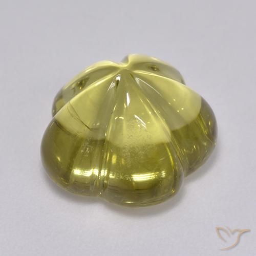 Quartz Jaune clair naturelle Taille Fleur, 6.81 ct, Transparent