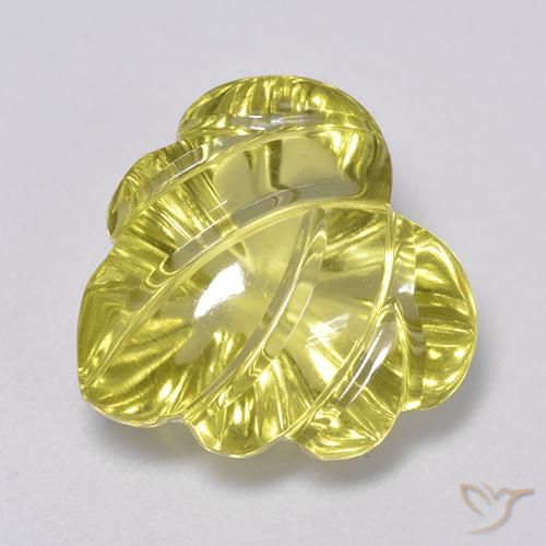 Quartz Jaune clair naturelle Fantaisie, 7.36 ct, Transparent