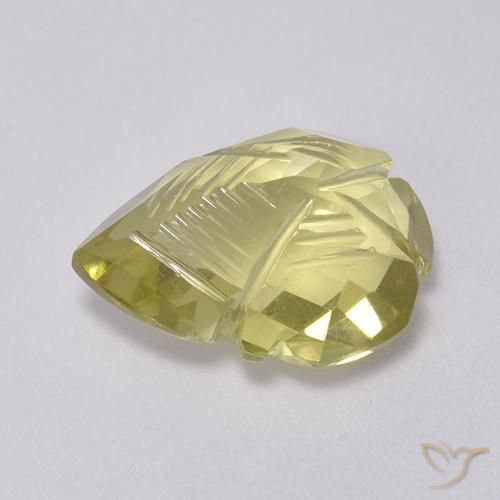 Quartz Jaune clair naturelle Fantaisie, 4.19 ct, Transparent