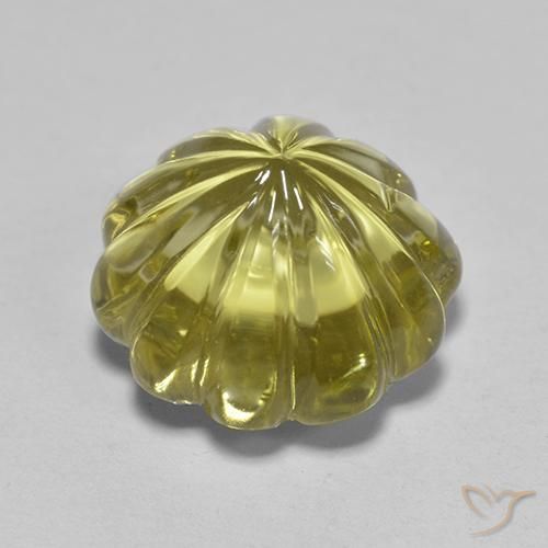 Quartz Jaune moyen naturelle Taille Fleur, 7.20 ct, Transparent