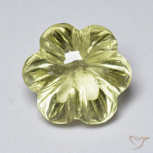 3.58ct Naturel Jaune moyen Quartz, Taille Fleur, Transparent