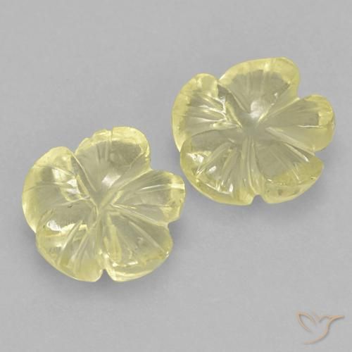 Shop natural 3.12ct Jaune pâle Quartz gems, Taille Fleur, from Brésil at GemSelect. In stock, global shipping!