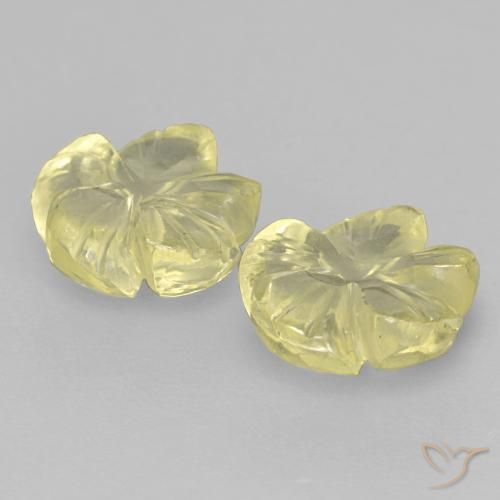 Shop natural 3.12ct Jaune pâle Quartz gems, Taille Fleur, from Brésil at GemSelect. In stock, global shipping!