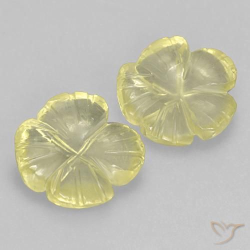 Shop natural 5.97ct Jaune ananas léger Quartz gems, Taille Fleur, from Brésil at GemSelect. In stock, global shipping!