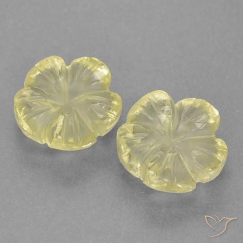 Shop natural 4.24ct Jaune pâle Quartz gems, Taille Fleur, from Brésil at GemSelect. In stock, global shipping!