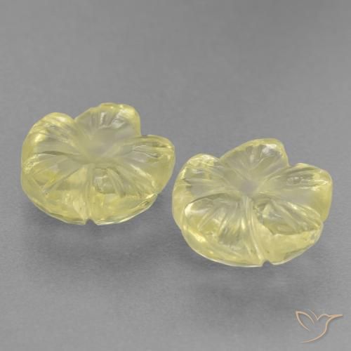 Shop natural 4.24ct Jaune pâle Quartz gems, Taille Fleur, from Brésil at GemSelect. In stock, global shipping!