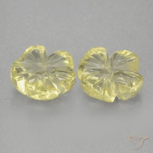 Shop natural 2.80ct Jaune pâle Quartz gems, Taille Fleur, from Brésil at GemSelect. In stock, global shipping!