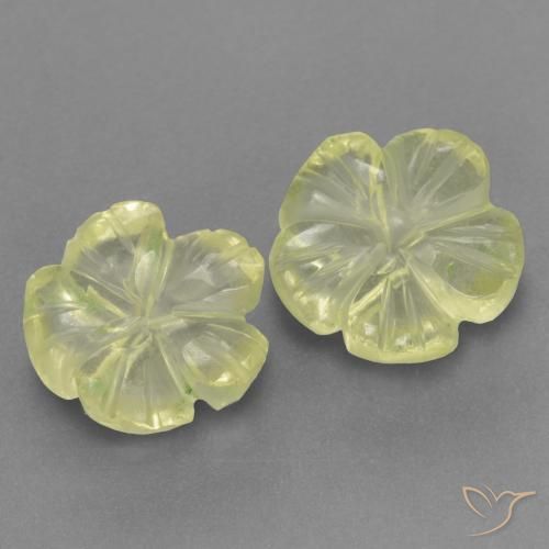 Shop natural 2.84ct Jaune clair Quartz gems, Taille Fleur, from Brésil at GemSelect. In stock, global shipping!
