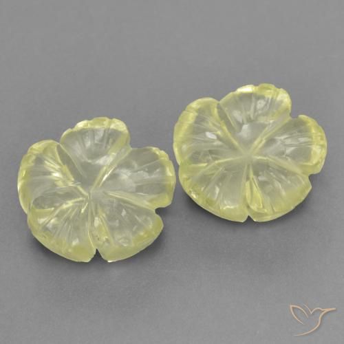 Shop natural 4.40ct Jaune clair Quartz gems, Taille Fleur, from Brésil at GemSelect. In stock, global shipping!