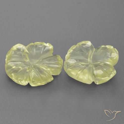 Shop natural 3.13ct Jaune clair Quartz gems, Taille Fleur, from Brésil at GemSelect. In stock, global shipping!