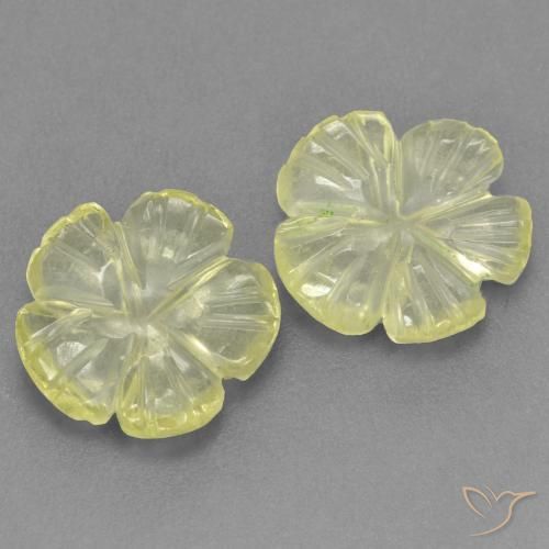 Shop natural 2.42ct Jaune clair Quartz gems, Taille Fleur, from Brésil at GemSelect. In stock, global shipping!