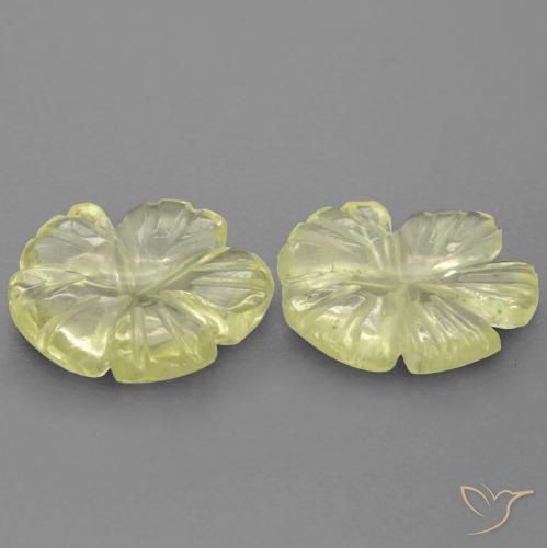 Shop natural 2.42ct Jaune clair Quartz gems, Taille Fleur, from Brésil at GemSelect. In stock, global shipping!