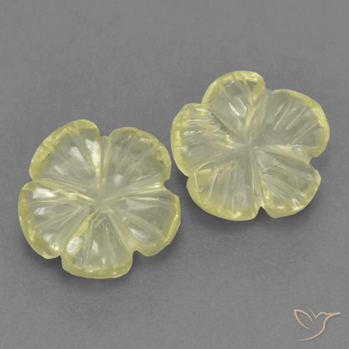 Shop natural 2.44ct Jaune clair Quartz gems, Taille Fleur, from Brésil at GemSelect. In stock, global shipping!