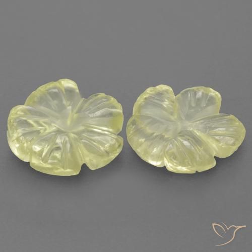 Shop natural 2.44ct Jaune clair Quartz gems, Taille Fleur, from Brésil at GemSelect. In stock, global shipping!